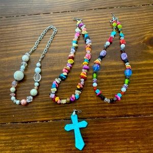 3 18” Beaded Necklaces